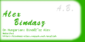 alex bindasz business card